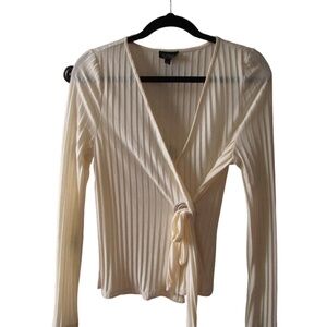 Topshop Light Beige Wrap Top